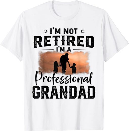 Fathers Day I'm Not Retired I'm Professional Grandad Tee Shirt