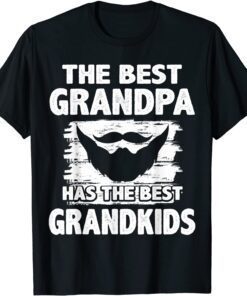 Fathers Day Tee For Papa - Best Grandpa Has Best Grandkids Tee Shirt