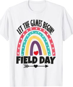 Field Day Let The Games Begin Colors Rainbow Girls Teachers Tee Shirt