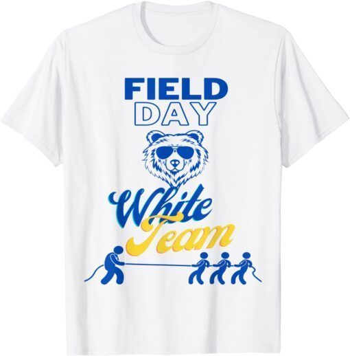 Field Day - White Team - Fan Gear Bear Mascot Inspired T-Shirt