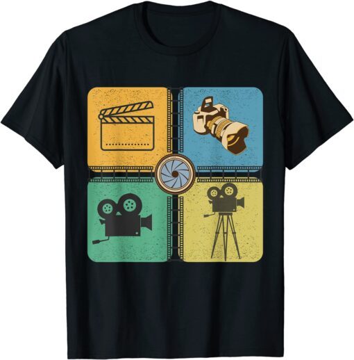 Filmmaker Actor Director Film Camera Cinema Lover Movie Buff Tee Shirt