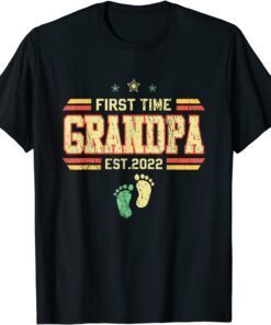 First time grandpa 2022 for grandfather For Father's Day Tee Shirt