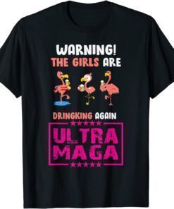 Flamingo Beach Summer Trump UltrA MAGA Crowd 4th July MAGA Tee Shirt