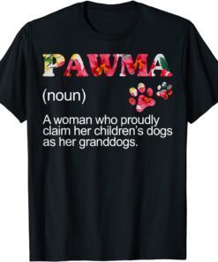 Floral Pawma Grandogs Grandma Dog Mothers Day Tee Shirt