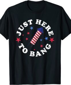 Fourth Of July 4th Of July I'm Just Here To Bang 2022 Tee Shirt