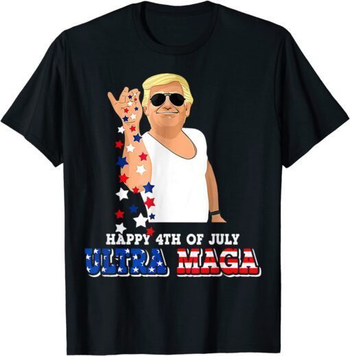 Happy 4th Of July, Ultra Maga Trump Great Maga Tee Shirt