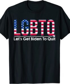 I Support LGBTQ Pro Trump 2024 Let's Get Biden To Quit Tee Shirt
