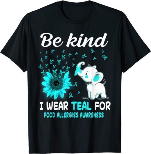 I Wear Teal Food Allergies Awareness T-Shirt