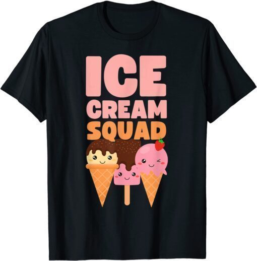 Ice Cream Squad Kawaii Cute Tee Shirt