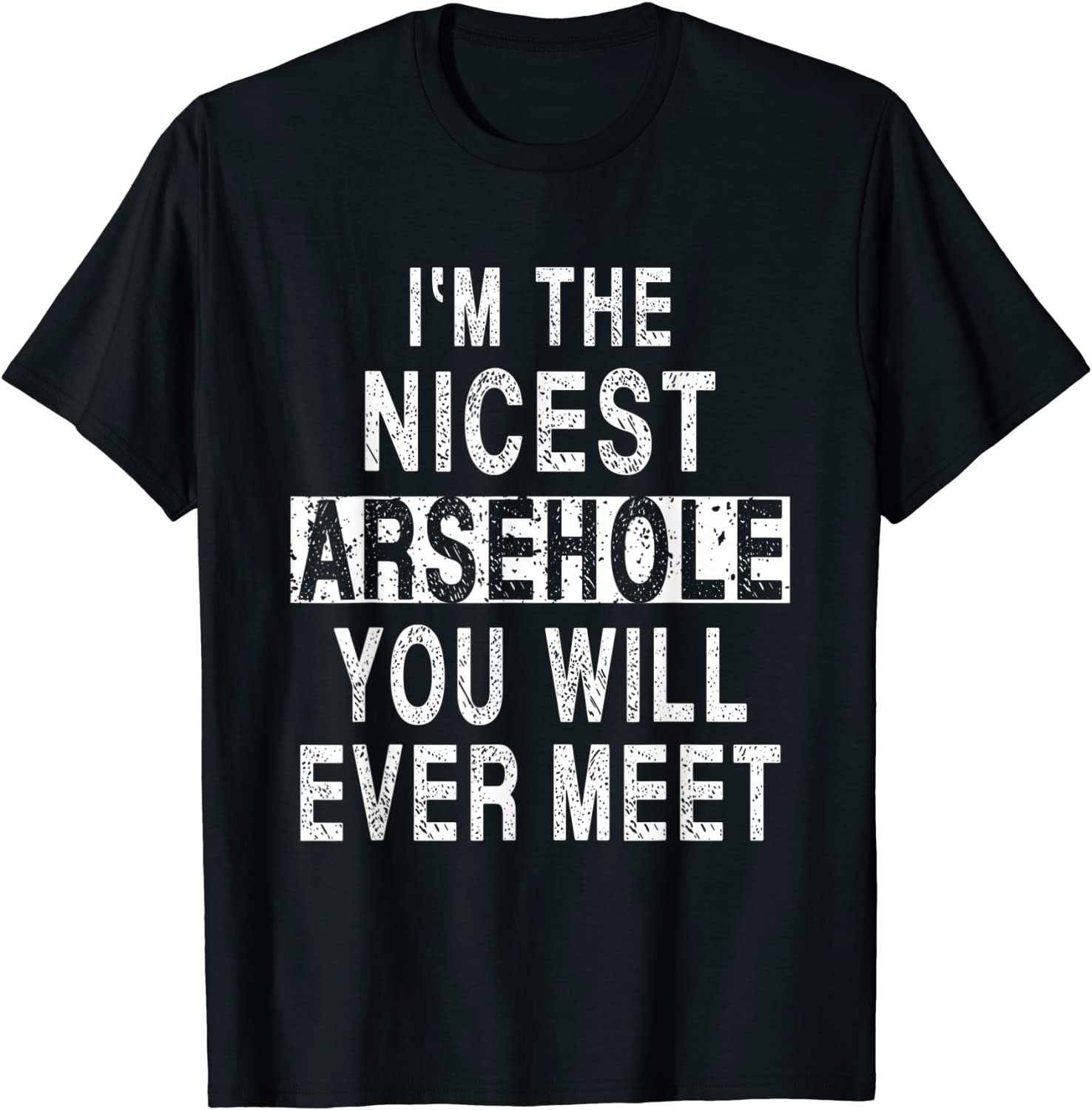 I'm The Nicest Arsehole You Will Ever Meet Tee Shirt - ShirtElephant Office