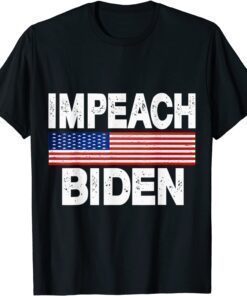 Impeach Joe Biden USA Flag Tee Shirt