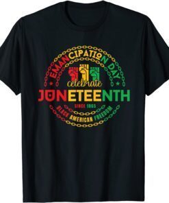 Juneteenth Emancipation Day Vintage Cool Melanin Black Pride Tee T-Shirt