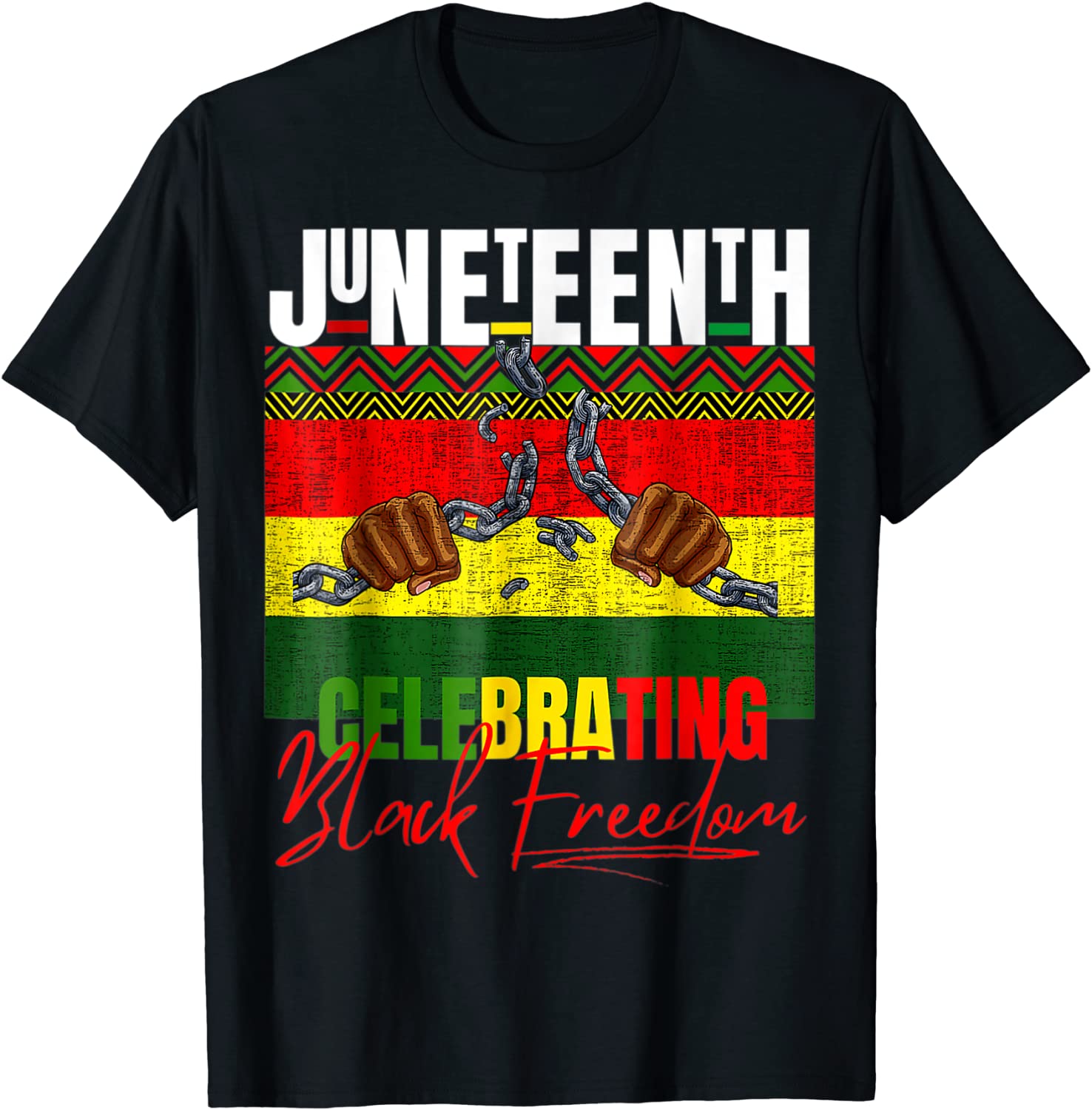 Juneteenth Emancipation Day Vintage Cool Melanin Black Pride Tee Shirt 