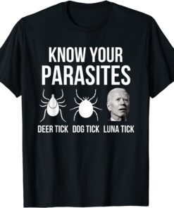 Know Your Parasites - Anti Joe Biden Sucks Political Tee Shirt