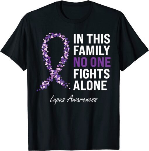 Lupus Awareness Purple Ribbon Tee Shirt