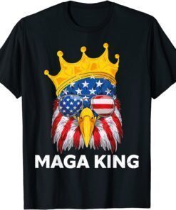 MAGA King Eagle Sunglasses American Flag Tee Shirt