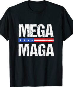 MEGA Mega Trump 2024 Proud ULTRA MAGA With USA Flag T-Shirt