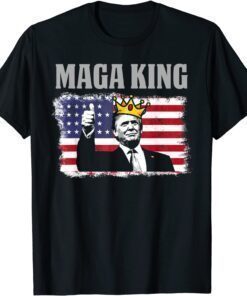 Maga King Anti Biden US Flag Pro Trump Tee Shirt