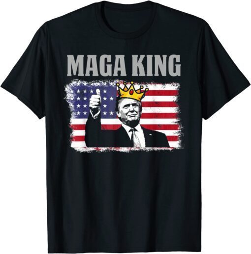 Maga King Anti Biden US Flag Pro Trump Tee Shirt