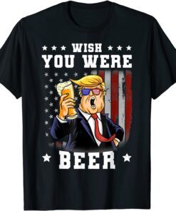 Make Beer Great US Flag July Again 4th Trump Beer Tee Shirt