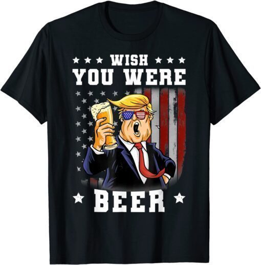 Make Beer Great US Flag July Again 4th Trump Beer Tee Shirt