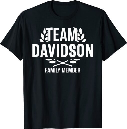 Matching Team Davidson Proud Member Davidson Family Tee Shirt