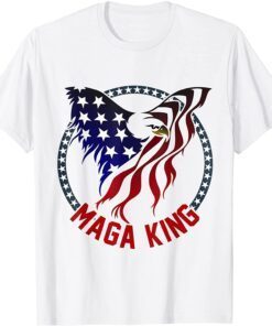 Mega King Eagle USA Flag Proud Ultra Maga Trump 2024 T-Shirt