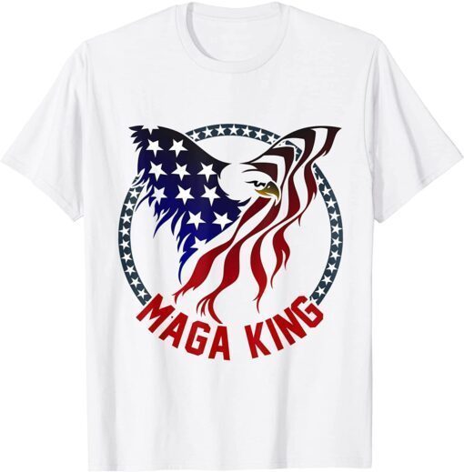 Mega King Eagle USA Flag Proud Ultra Maga Trump 2024 T-Shirt