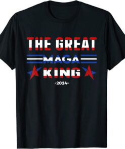 Mega King USA Flag Proud Ultra Maga Trump 2024 Tee Shirt