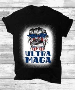 Messy Bun Ultra Maga Sunglasses Tee Shirt