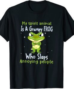 My Spirit Animal Is A Grumpy Frogs Who Slaps Annoying People Tee Shirt