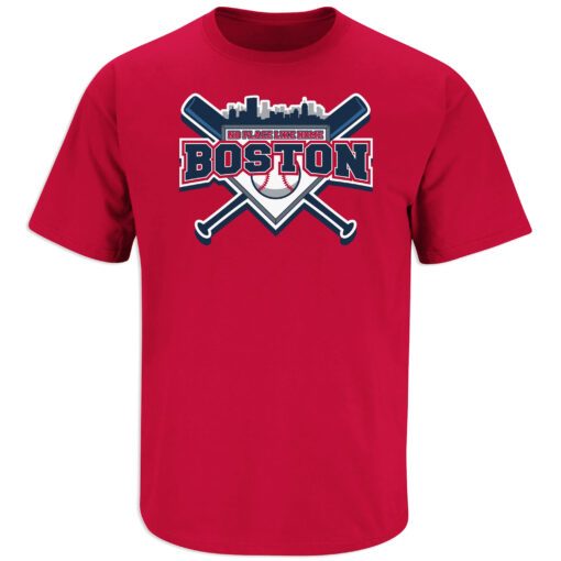 No Place Like Home Boston Baseball Tee Shirt