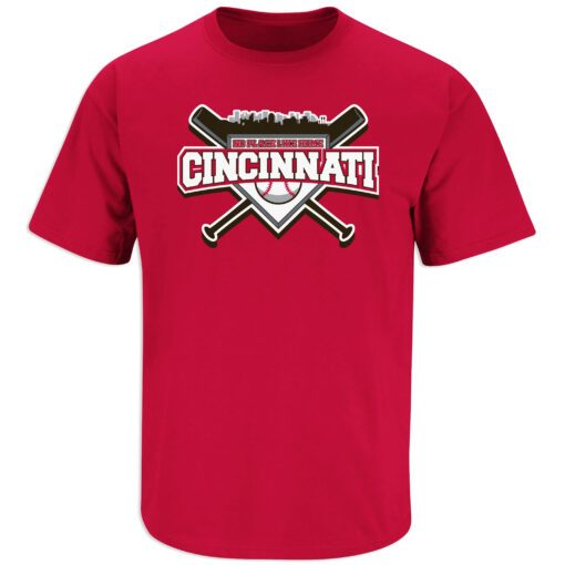 No Place Like Home Cincinnati Baseball Tee Shirt