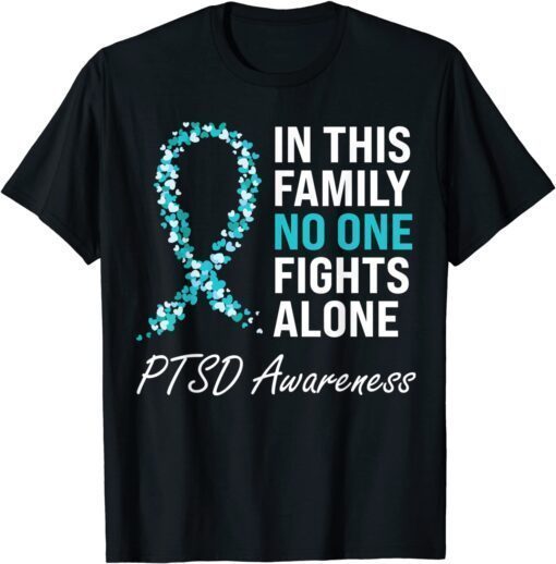 PTSD Awareness Teal Ribbon T-Shirt