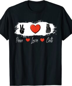 Peace Love Cats Tee Shirt