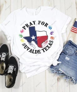 Pray for Uvalde Texas Flag, Texas School Shooting Tee Shirt