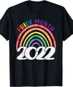 Pride Month 2022 LGBT-Q Rainbow Flag Gay Pride Tee Shirt