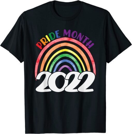 Pride Month 2022 LGBT-Q Rainbow Flag Gay Pride Tee Shirt