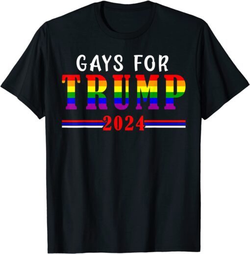 Pride Month Gays For Trump 2024 Election Vote Pround LGBTQ Tee Shirt