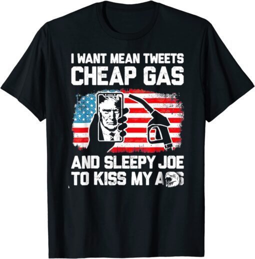 Pro America Want Mean Tweets Cheap Gas And Sleepy Joe Biden Tee Shirt