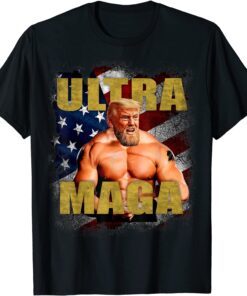 Pro-Trump, Trump Muscle, Ultra Maga American-Muscle Tee Shirt