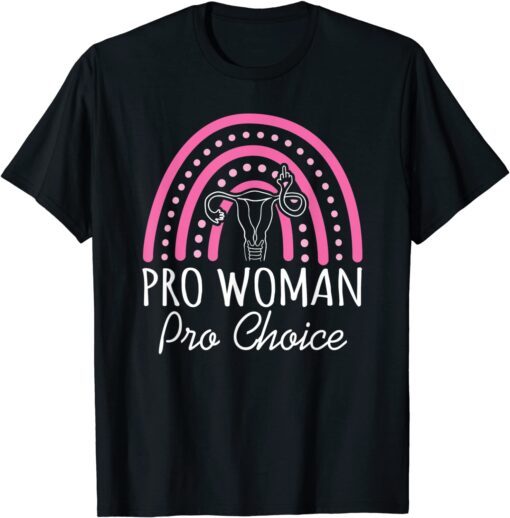 Pro Women Pro Choice My Uterus Rainbow Abortion Rights Tee Shirt