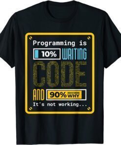 Programming is 10% Writing Coding Professional Tee Shirt