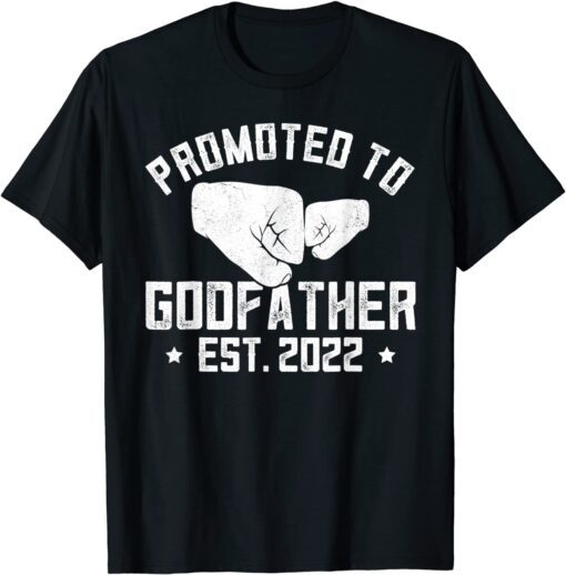 Promoted To Godfather 2022 Pregnancy Announcement Dad Tee Shirt