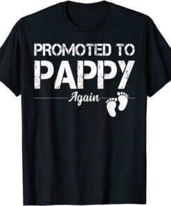 Promoted To Pappy Again Est 2022 For Dad Daddy Grandpa 2022 Shirt