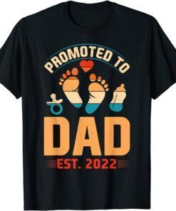 Promoted to Daddy Est 2022 First Time Daddy Tee Shirt