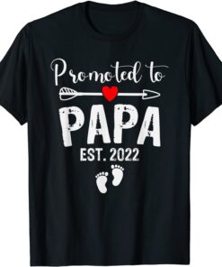 Promoted to Papa Est 2022 First Time Papa Father's Day Tee Shirt