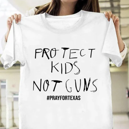 Protect kids not gun, Pray for Uvalde Texas, Uvalde Texas Strong American Flag Cross Tee Shirt