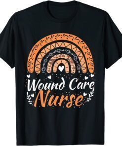 Rainbow Leopard Wound Care Nurse Squad Nursing Medical RN Tee Shirt