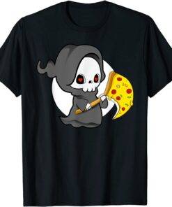 Reaper With Pizza Tee Shirt